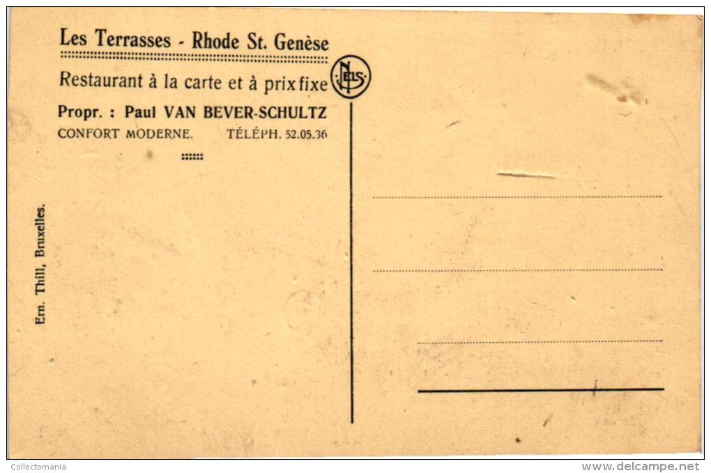 Restaurant Paul Van Bever - SCHULTZ - Carte Postale Rhode St Genèse , Belle Maison ART DECO    Les Terrasses Restaurant - Rhode-St-Genèse - St-Genesius-Rode