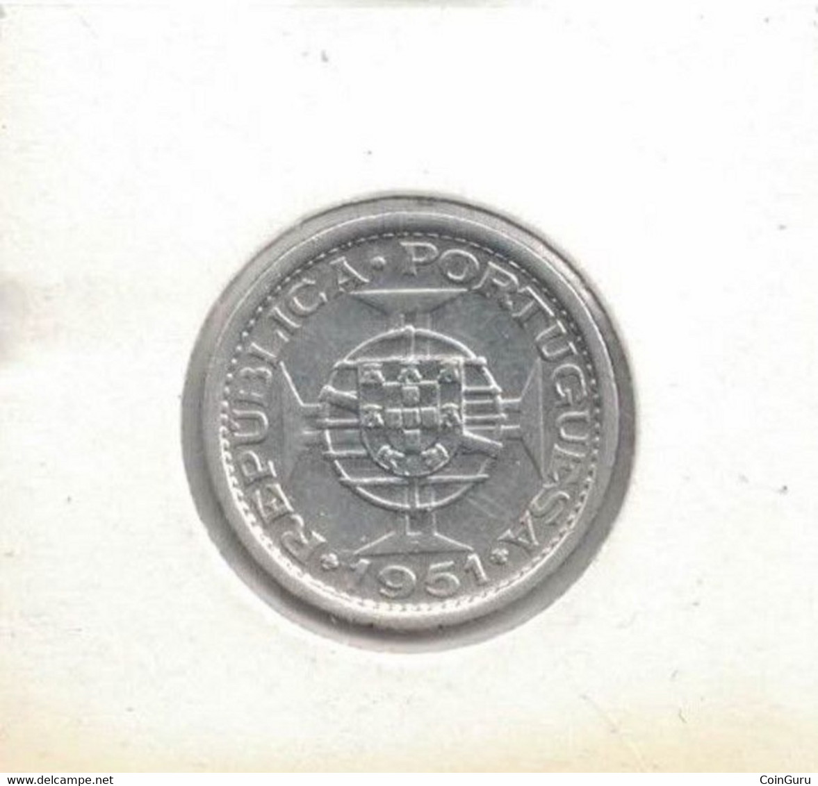 Sao Tome And Principe , Saint Thomas 50 Centavos 1951, KM#13, 72K Mintage, Scarce - Sao Tome En Principe