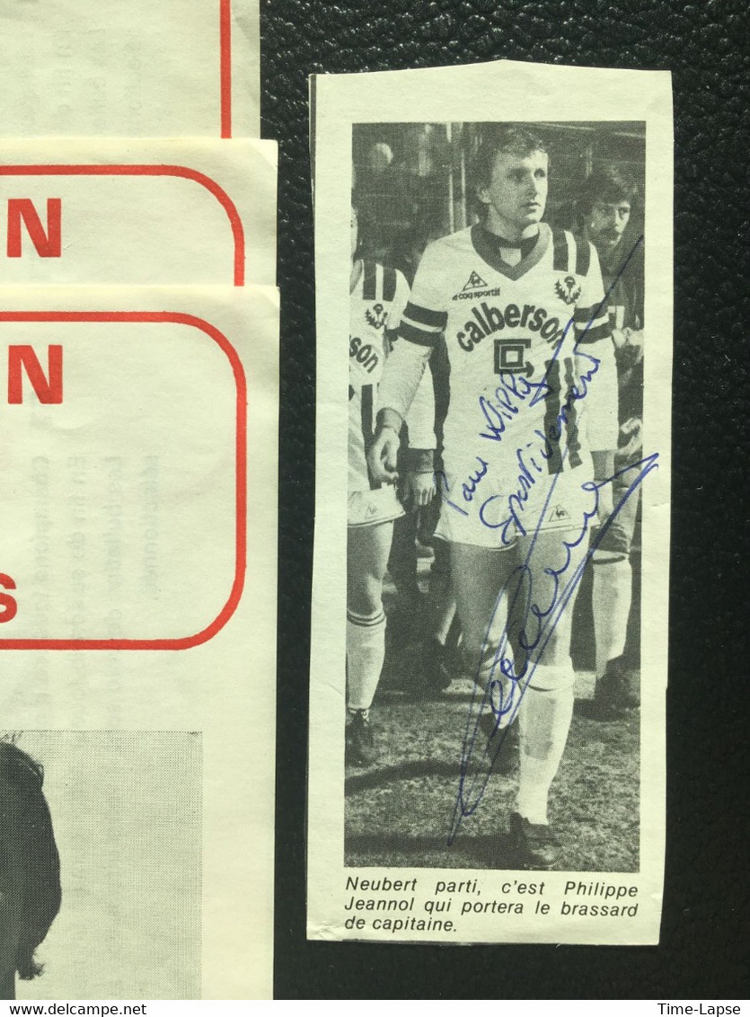 Publicité PERNOD / FOOTBALL NANCY - Opération 51 Champions - Autographes Philippe Jeannol - AS NANCY Lorraine - Authographs