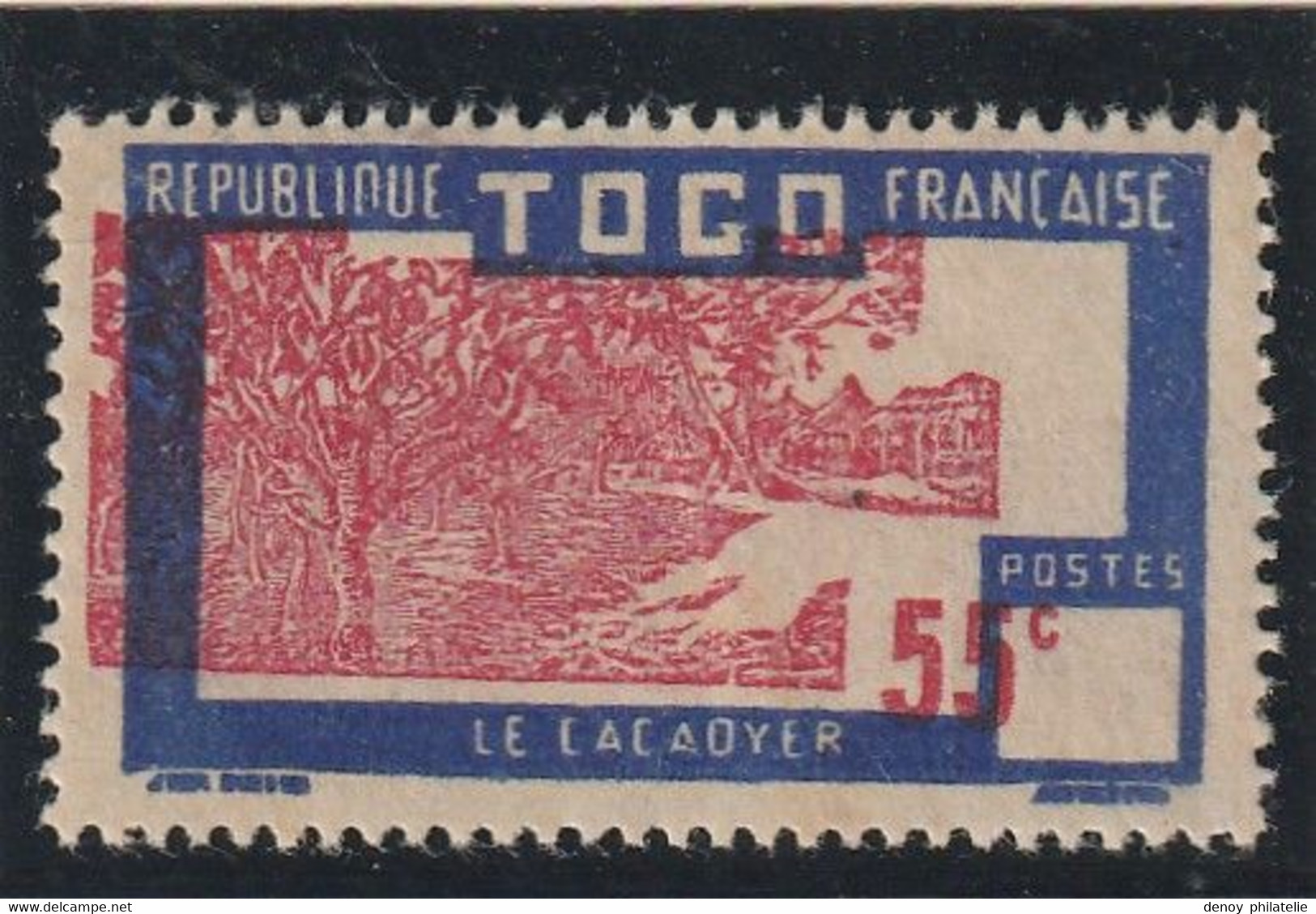 Variété** Togo N° 154 Centre Trés Déplacé Rare Et Spectaculaire - Unused Stamps