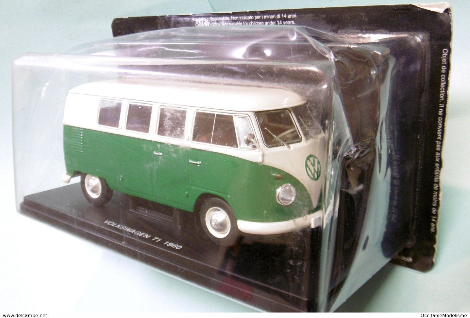 Ixo / Salvat - VW VOLKSWAGEN T1 COMBI Minibus 1960 Vert Et Crème Neuf 1/24 - Other & Unclassified