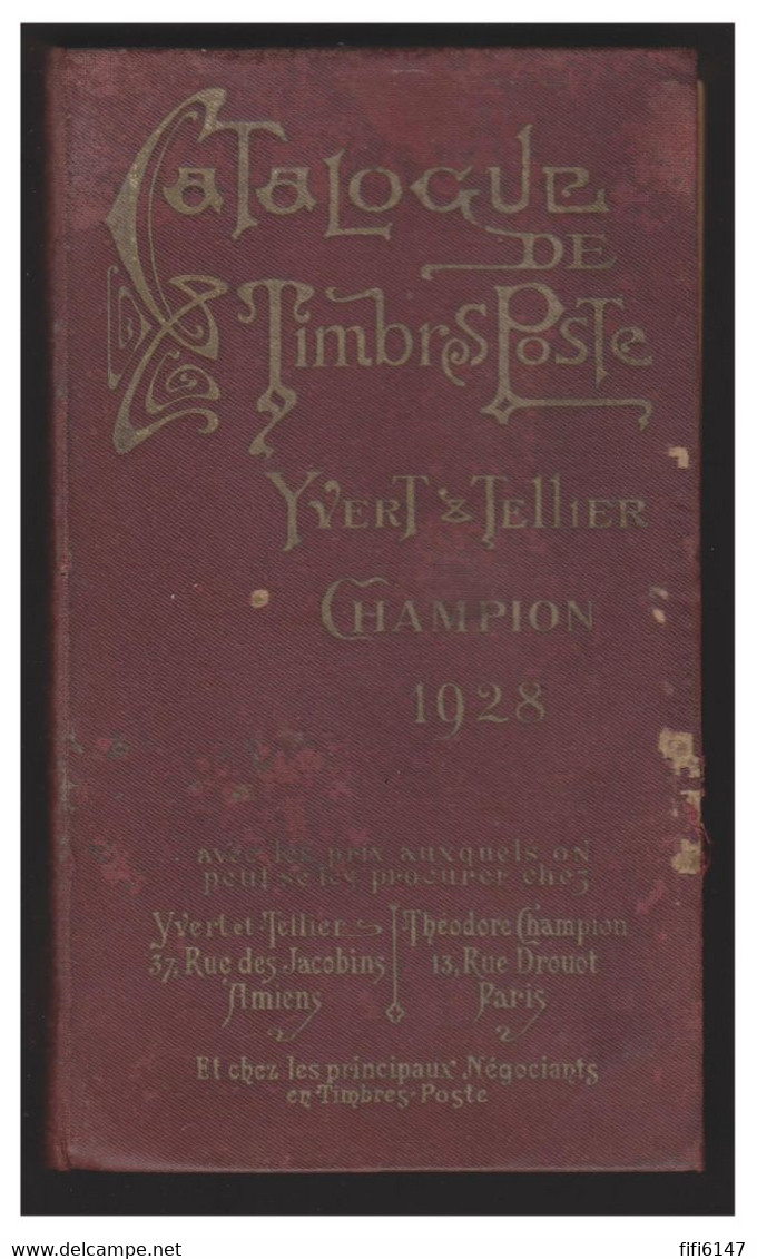 CATALOGUE YVERT & TELLIER CHAMPION -- 1928 -- - France