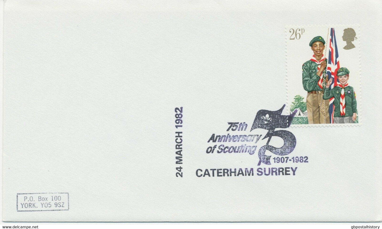 GB 1982, Youth Organisations 26 P 75th Anniversary Of Scouting - CATERHAM SURREY - 1981-1990 Decimale Uitgaven