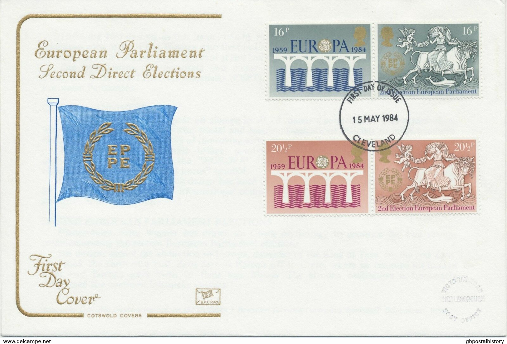 GB 1984 Europa Issue (CEPT) Superb Ill. Cotswold FDC With FDI-CDS Of CLEVELAND - 1981-1990 Em. Décimales