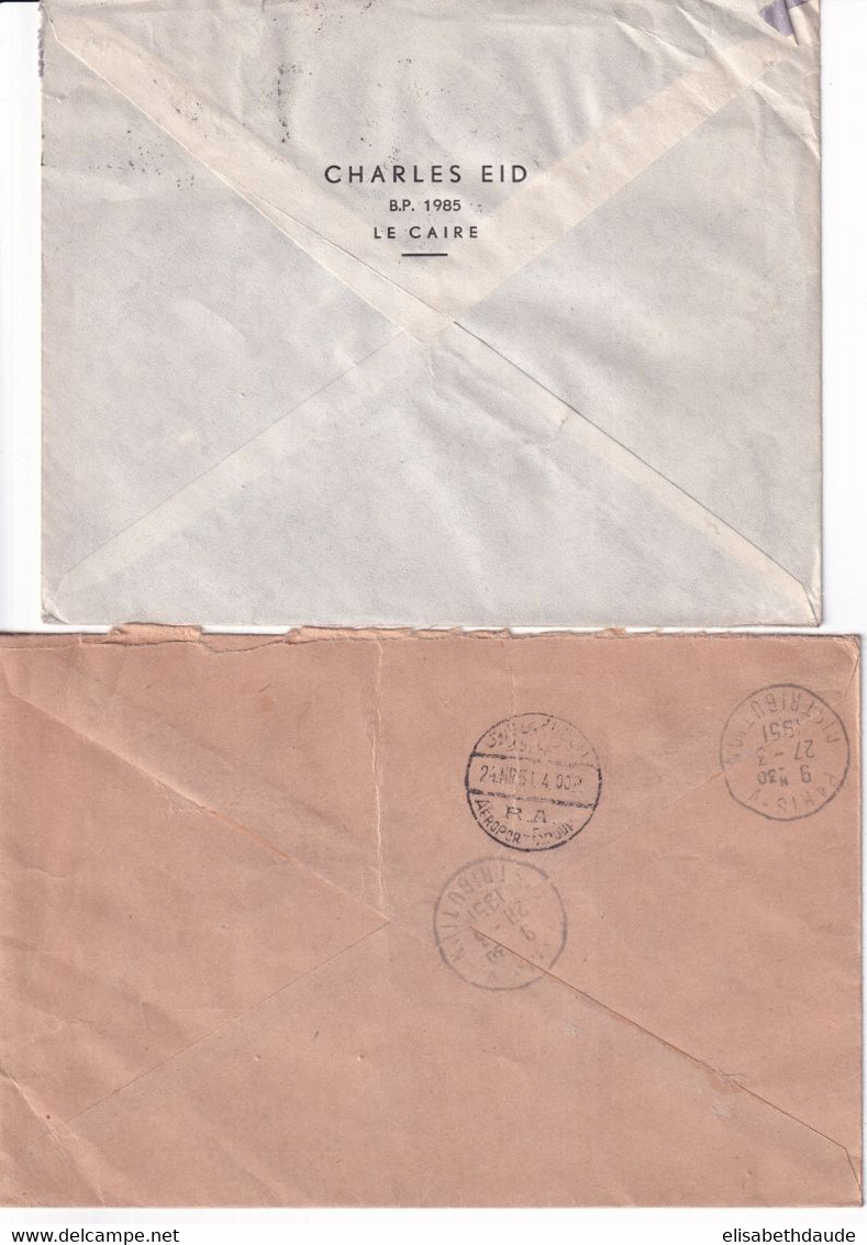 EGYPTE - ANNEES 50 - SELECTION De 6 LETTRES Avec CENSURES => FRANCE - 6 SCANS ! - Covers & Documents