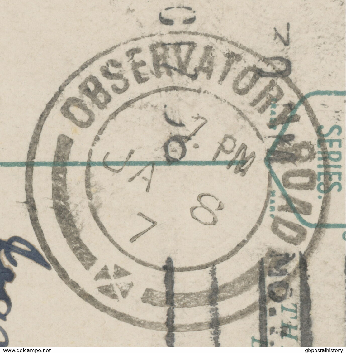 GB 1906 EVII 1D Pc EDINBURGH To OBSERVATORY-ROAD South-Africa POSTMARK-ERROR - Brieven En Documenten