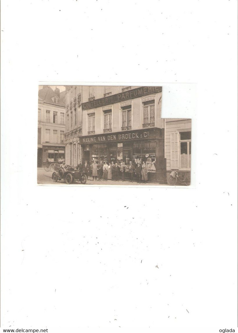 LILLE ETS MAXIME VAN DEN BROECK  26 RUE DU VIEUX MARCHE AUX POULETS . COIN HELAS DECOUPE. CIRCULEE - Lille