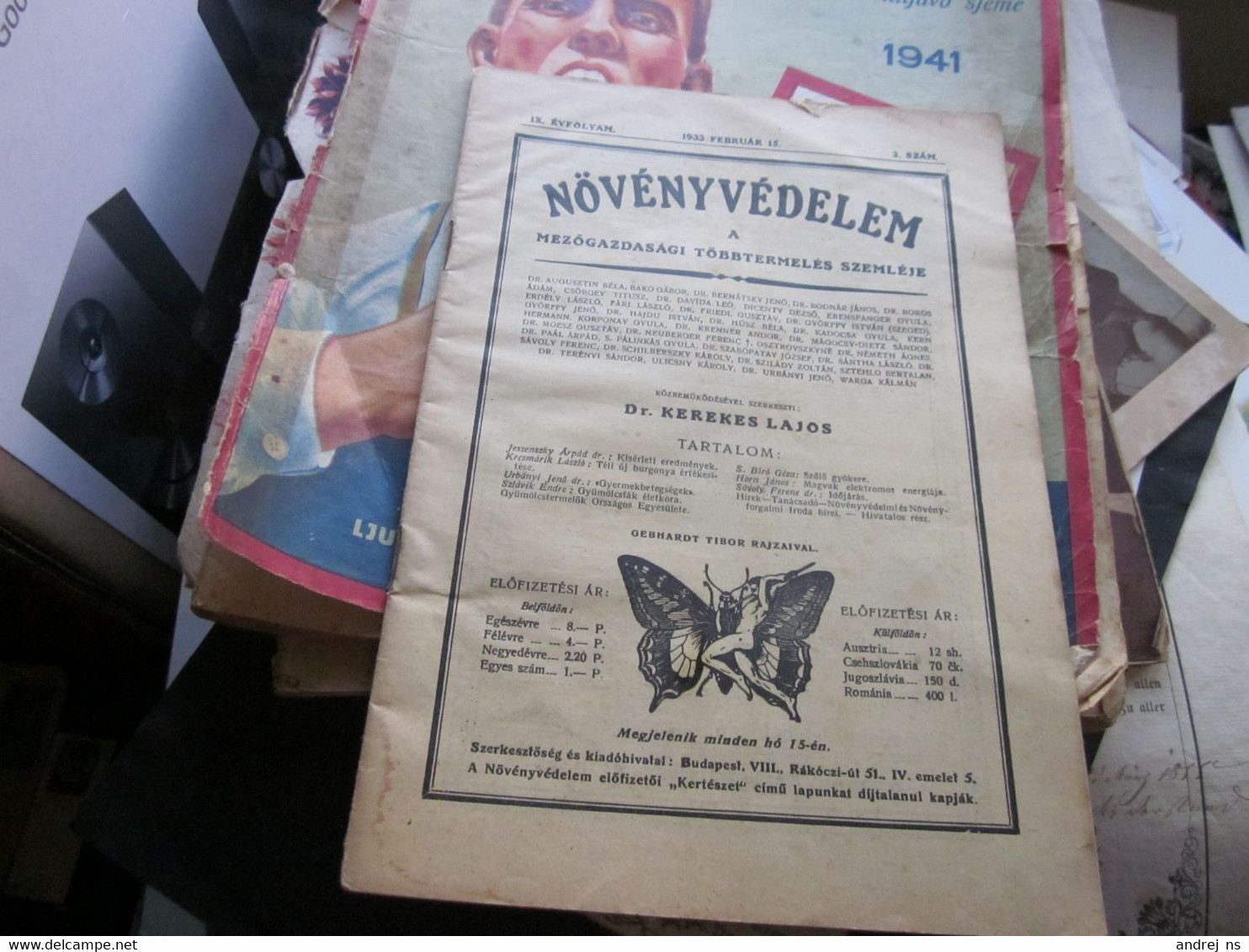 Novenyvedelem Dr Kerekes Lajos 1933 - Garten