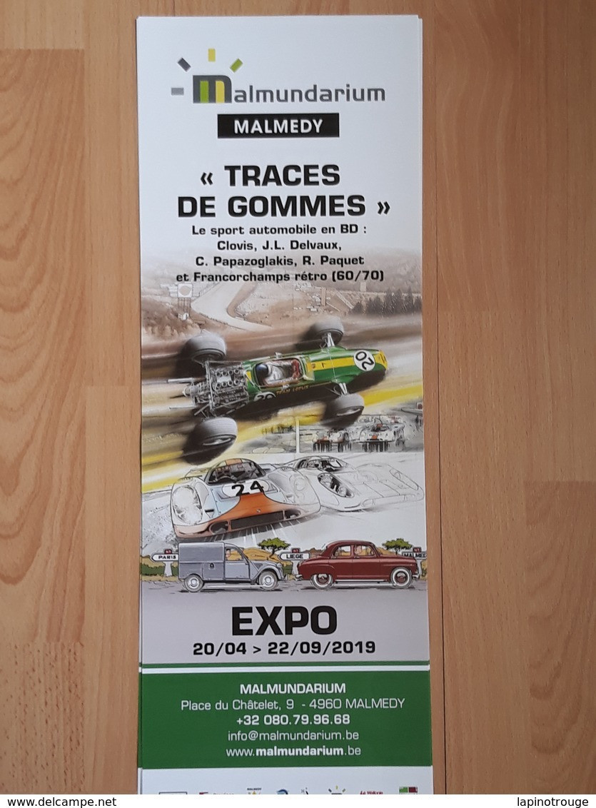 Affiche Exposition Traces De Gommes Malmundarium Malmedy 2019 (Sport Automobile En BD - Affiches & Offsets