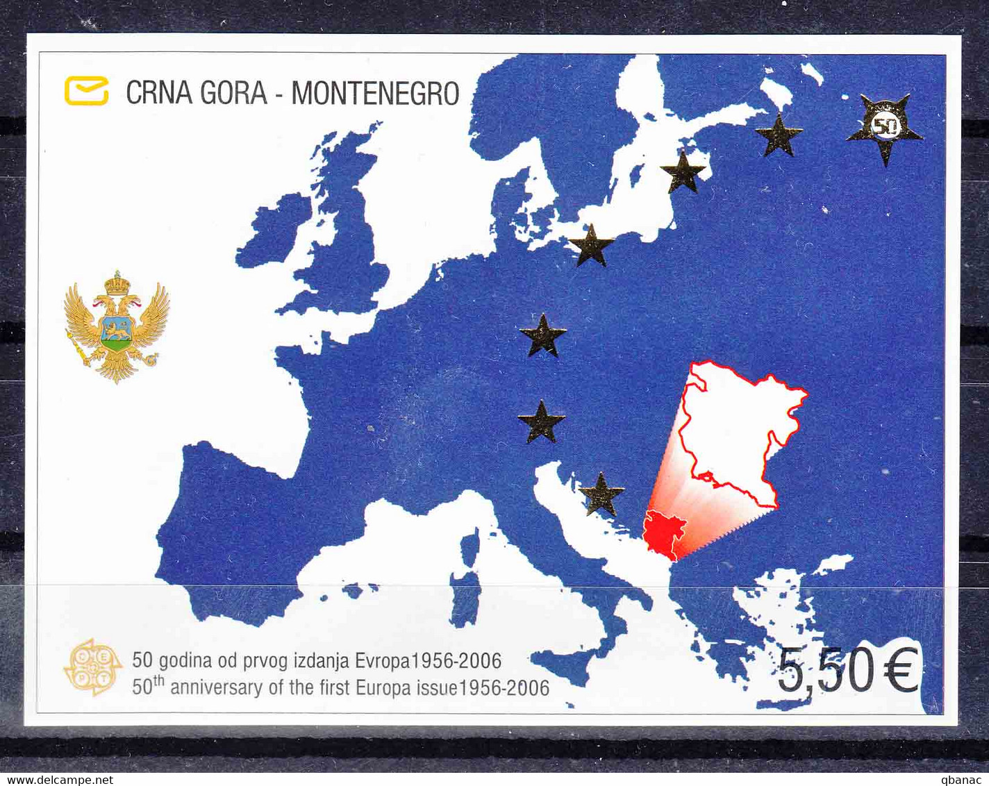 Montenegro 2006 Europa CEPT - 50th Anniversary Mi#Block 3 Mint Never Hinged - 2005
