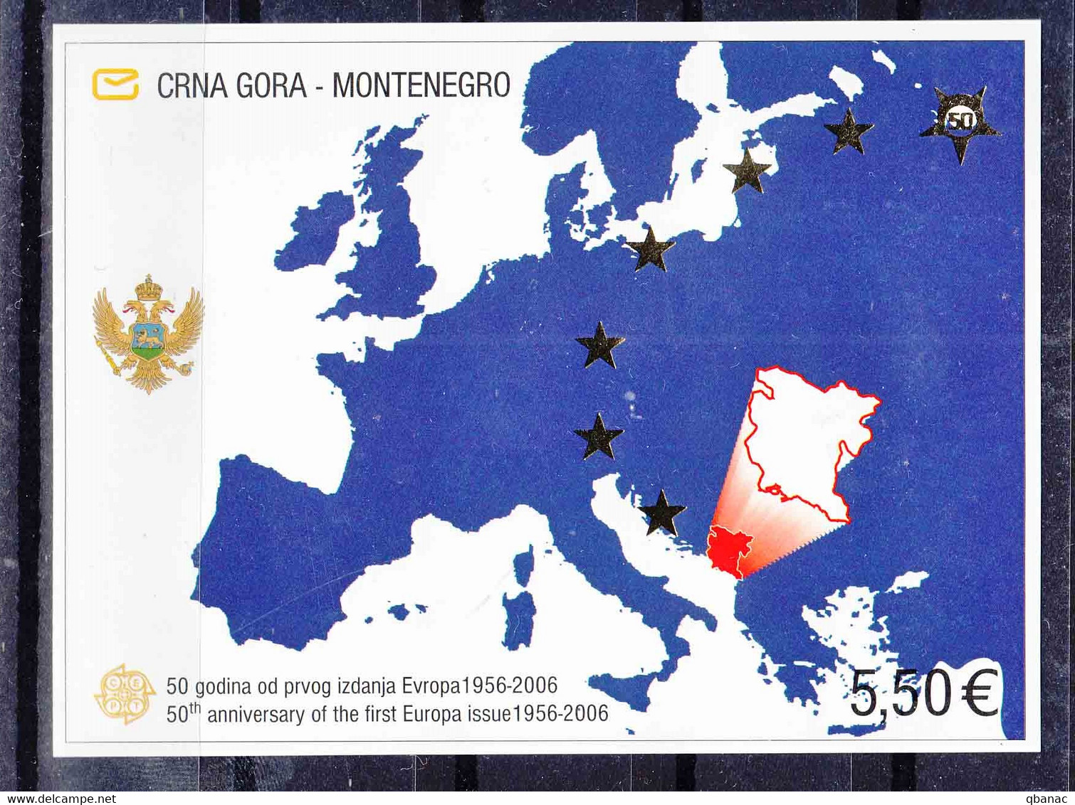 Montenegro 2006 Europa CEPT - 50th Anniversary Mi#Block 3 Mint Never Hinged - 2005