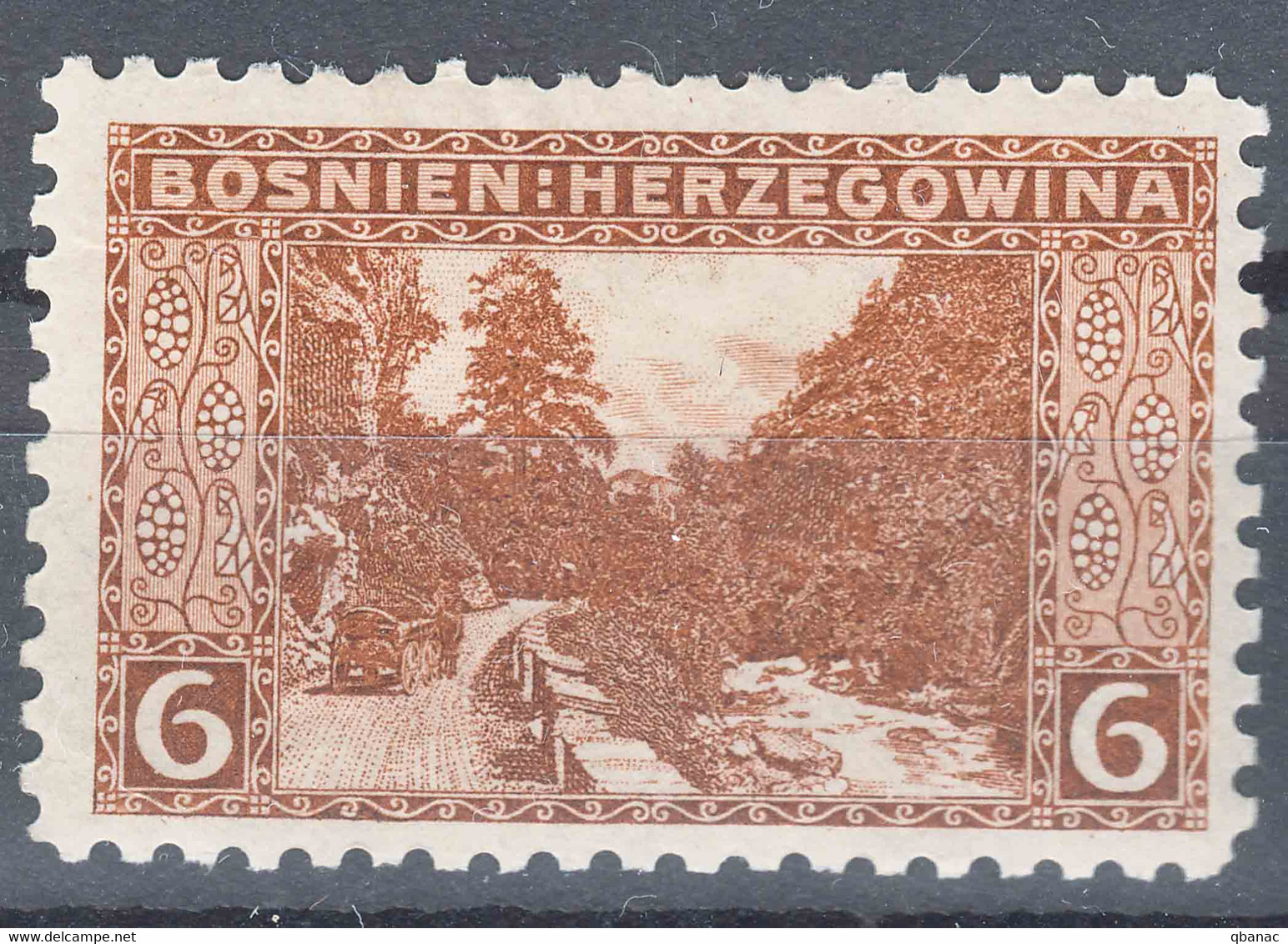 Austria Occupation Of Bosnia 1906 Pictorials Mi#33 Perforation 9 1/4, Mint Hinged - Unused Stamps