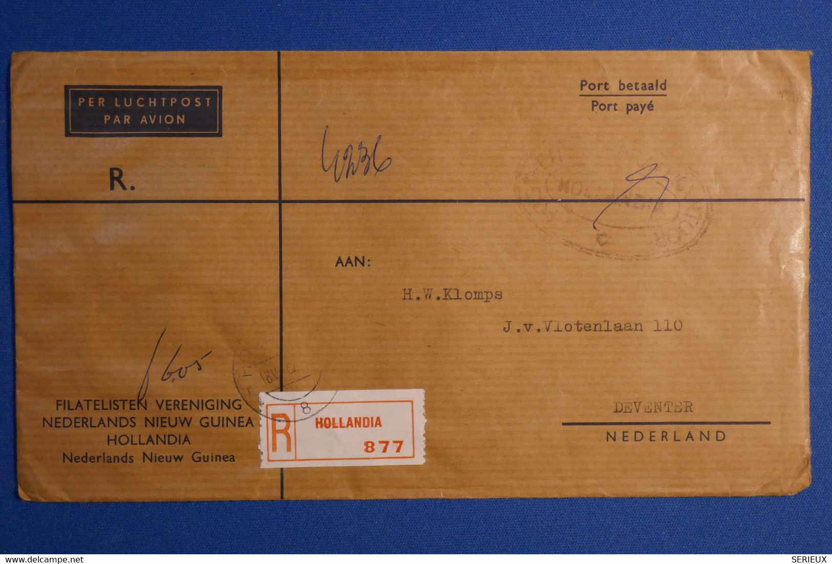 M5 NOUVELLE GUINEE NEERLANDAISE BELLE LETTRE RECOM.1962 POUR DEVENTER HOLLANDE+AFFRANCHISSEMENT INTERESSANT - Niederländisch-Neuguinea