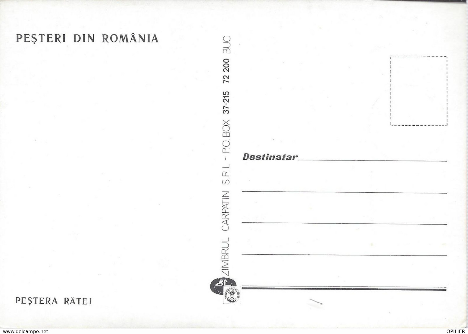 Timbre Et Carte Postale Grotte De Roumanie Flamme Illustrée Grotte Bucarest 13 Nov 1990 - Postmark Collection