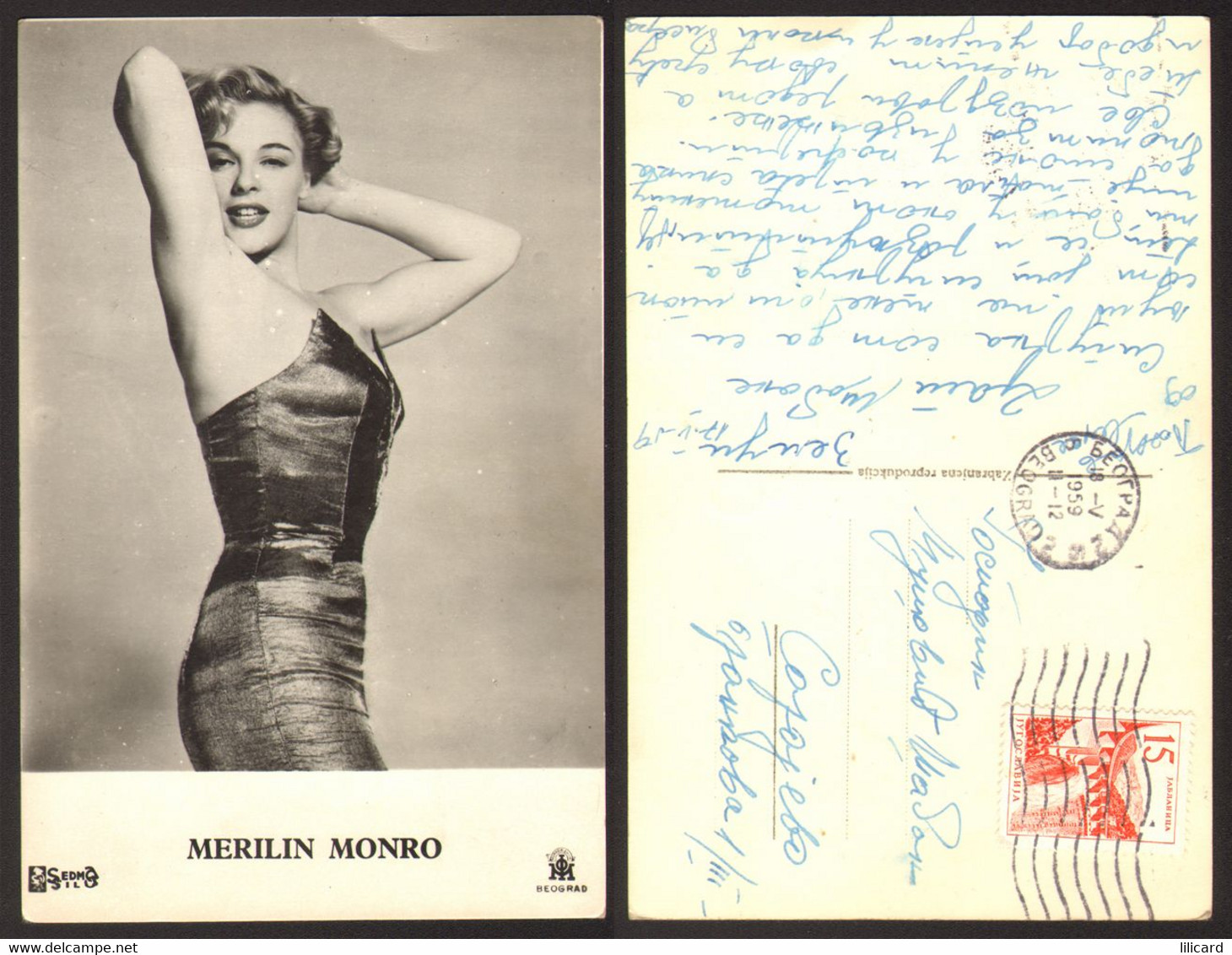 Marilyn Monroe Movie Actres Old Postcard #32194 - Attori