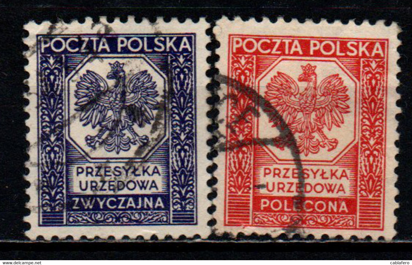 POLONIA - 1935 - Polish Eagle - USATI - Dienstzegels