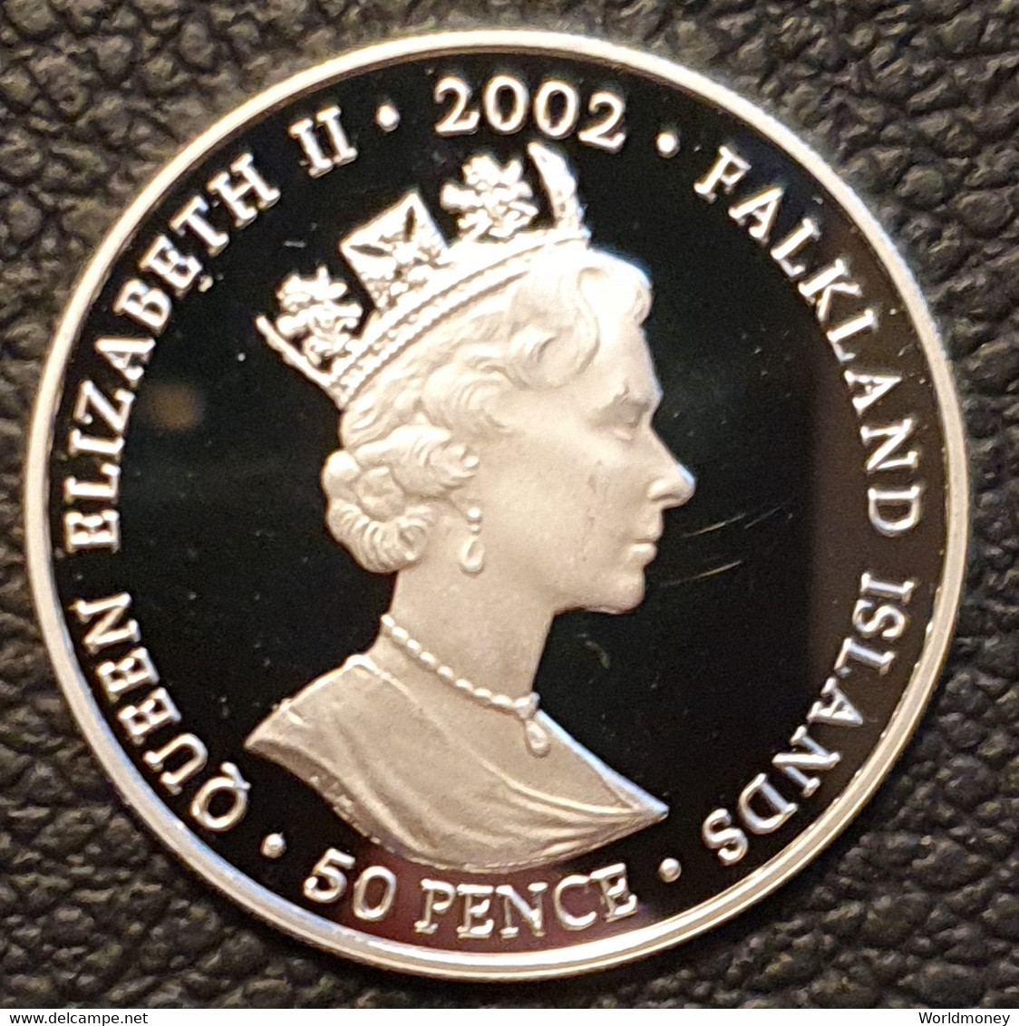 Falkland Islands 50 Pence 2002 "THE GOLDEN JUBILEE"  - Silver - - Falklandinseln