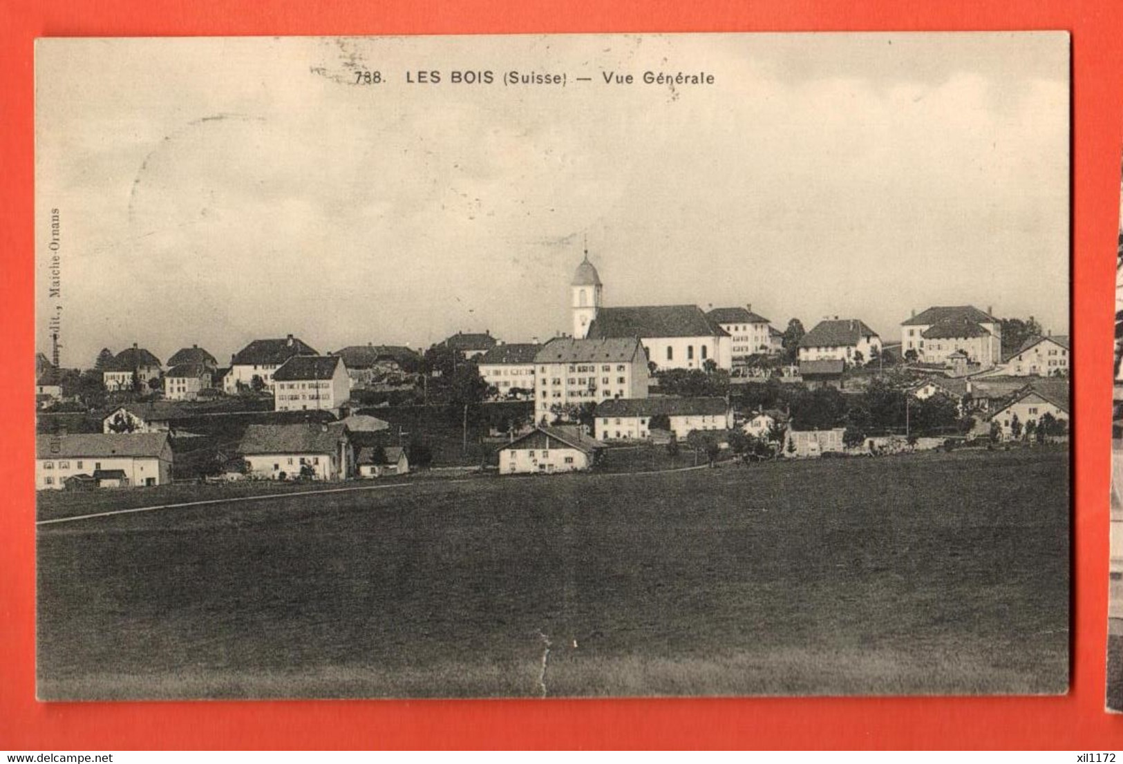 ZLH-17  Les Bois Vue Générale  Franches-Montagnes   Circ. 1910 Vers  Vacheries Breuleux. Peite Fente. - Les Bois