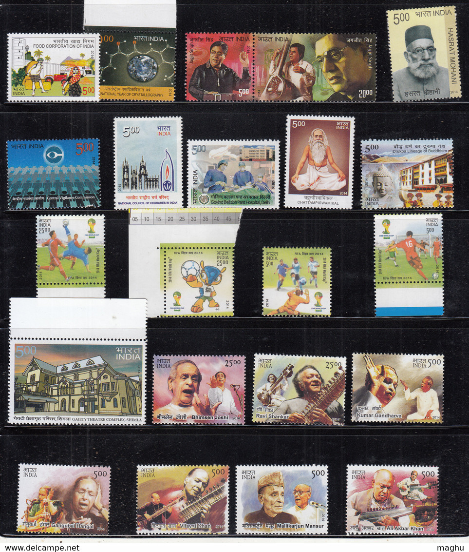 India MNH 2014 Year Pack, Collectors Pack (3 Scans) - Volledig Jaar