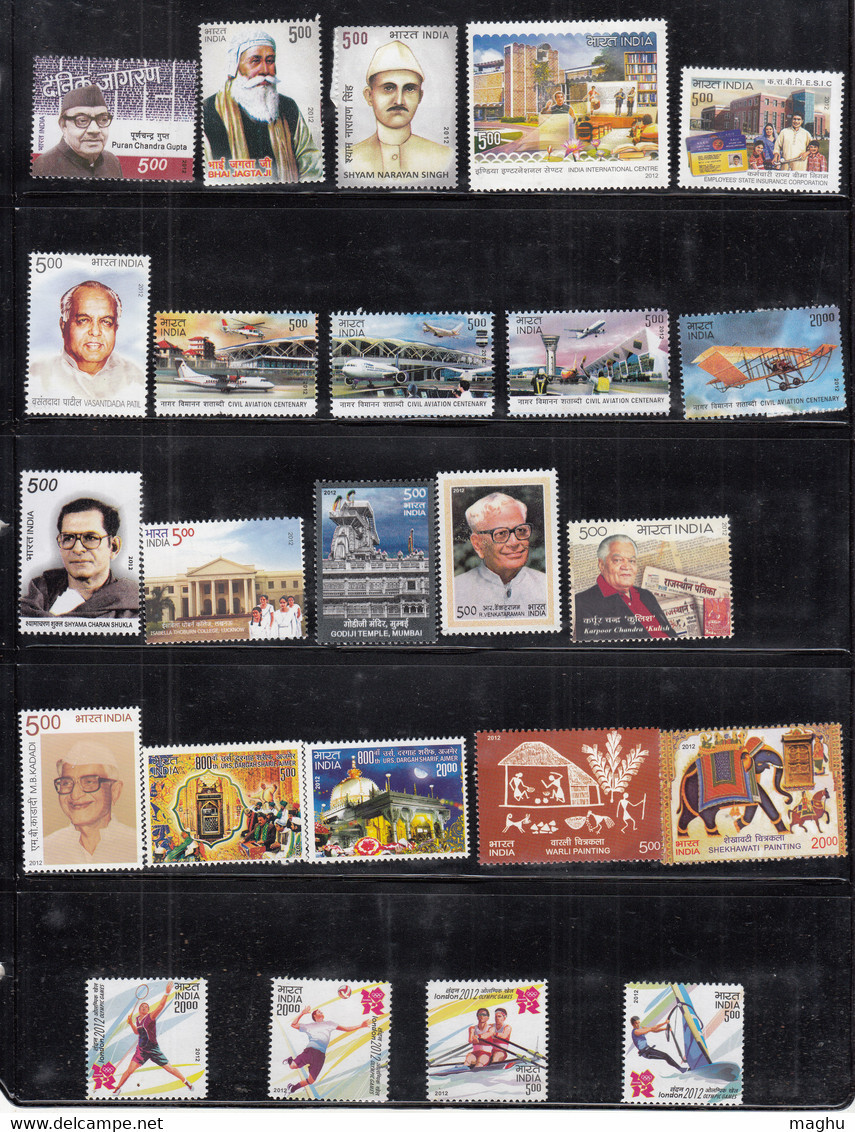 India MNH 2012, Year Pack, Collectors Pack ( 2 Scans) - Annate Complete