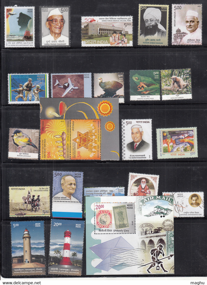 India MNH 2012, Year Pack, Collectors Pack ( 2 Scans) - Volledig Jaar