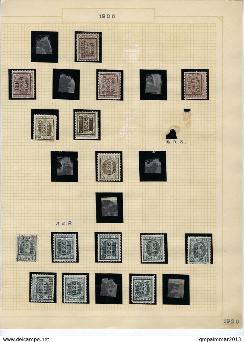 GROOT LOT TYPO voorafgestempeld met o.a. 15 DUBBELDRUKKEN / IMPRESSION DOUBLE ; zie ook 16 scans ! LOT 160