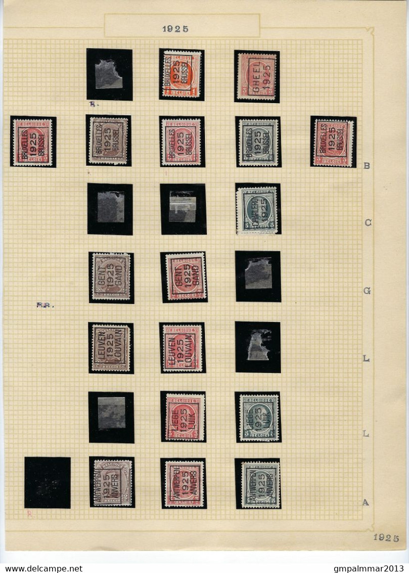 GROOT LOT TYPO voorafgestempeld met o.a. 15 DUBBELDRUKKEN / IMPRESSION DOUBLE ; zie ook 16 scans ! LOT 160