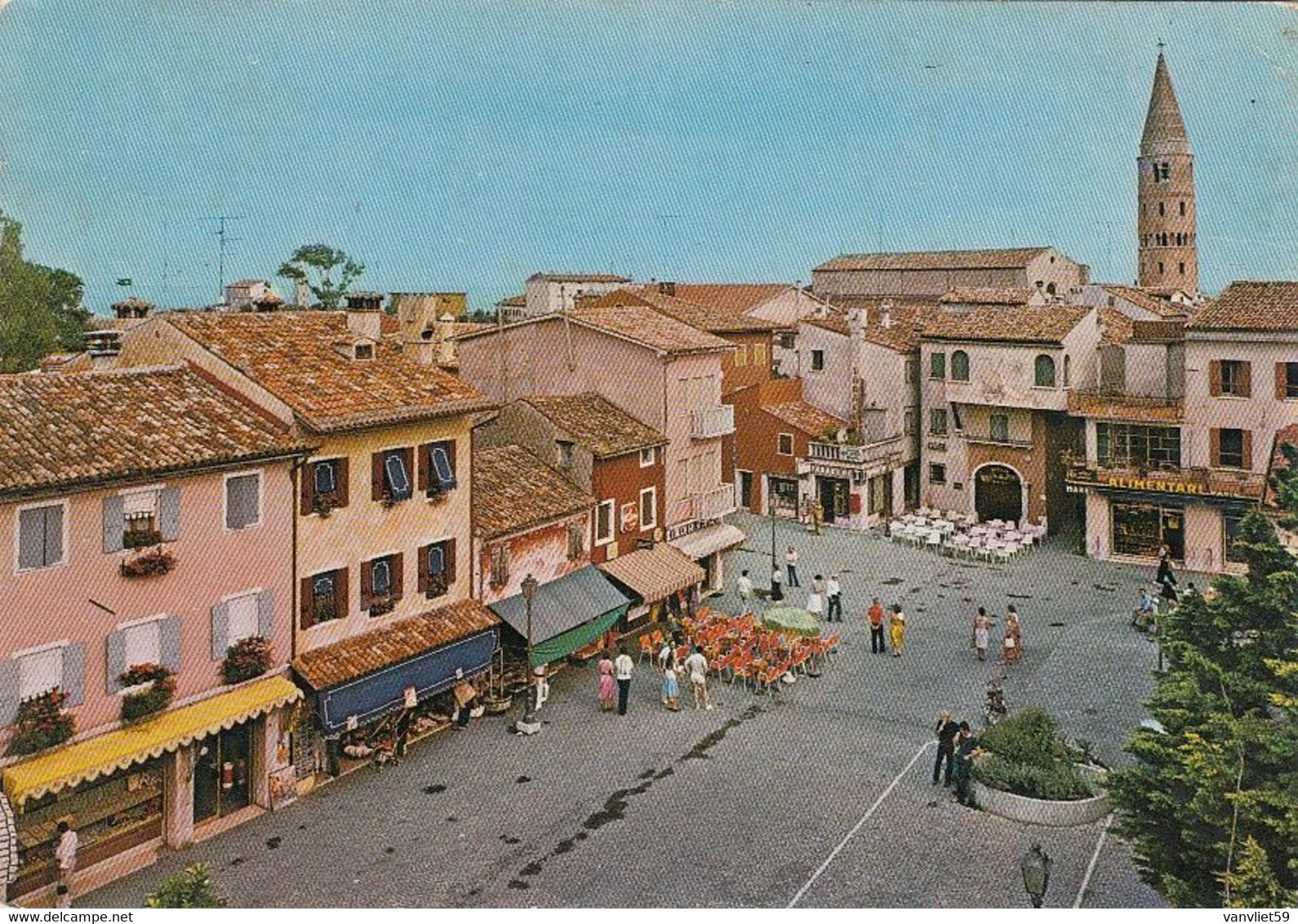 CAORLE-VENEZIA-CENTRO STORICO-CARTOLINA VERA FOTOGRAFIA  VIAGGIATA IL 3-8-1982 - Venezia (Venedig)