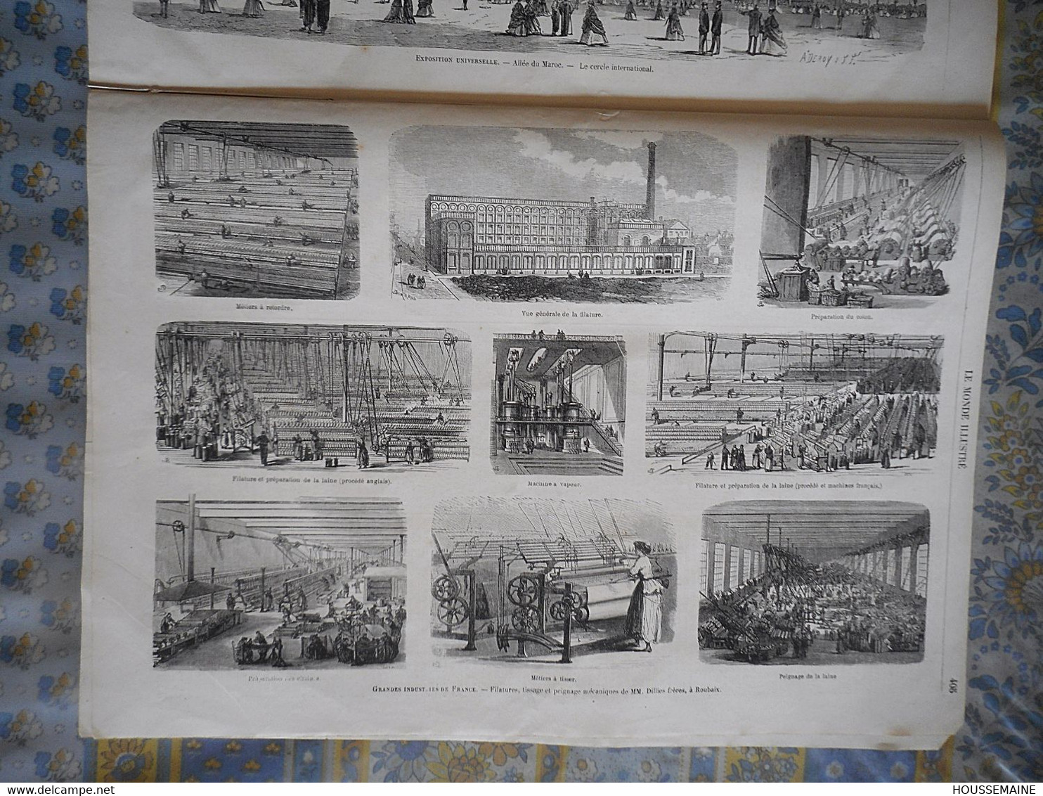 LE MONDE ILLUSTRE 28/12/1867 DUC DE LUYNES CHATEAU DAMPIERRE LONDRES EXPOSITION MAROC LONDRES ROUBAIX DILLIES TISSAGE