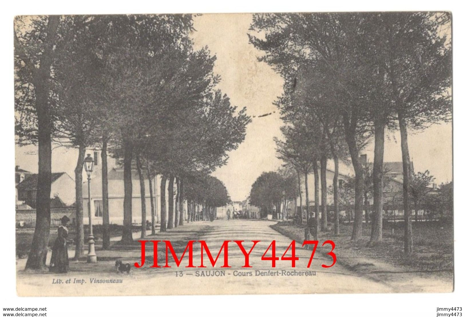 CPA - SAUJON En 1905 - Cours Denfert Rochereau - 17 Charente Maritime - N° 13 - Lib. Et Imp. Vinsonneau - Saujon