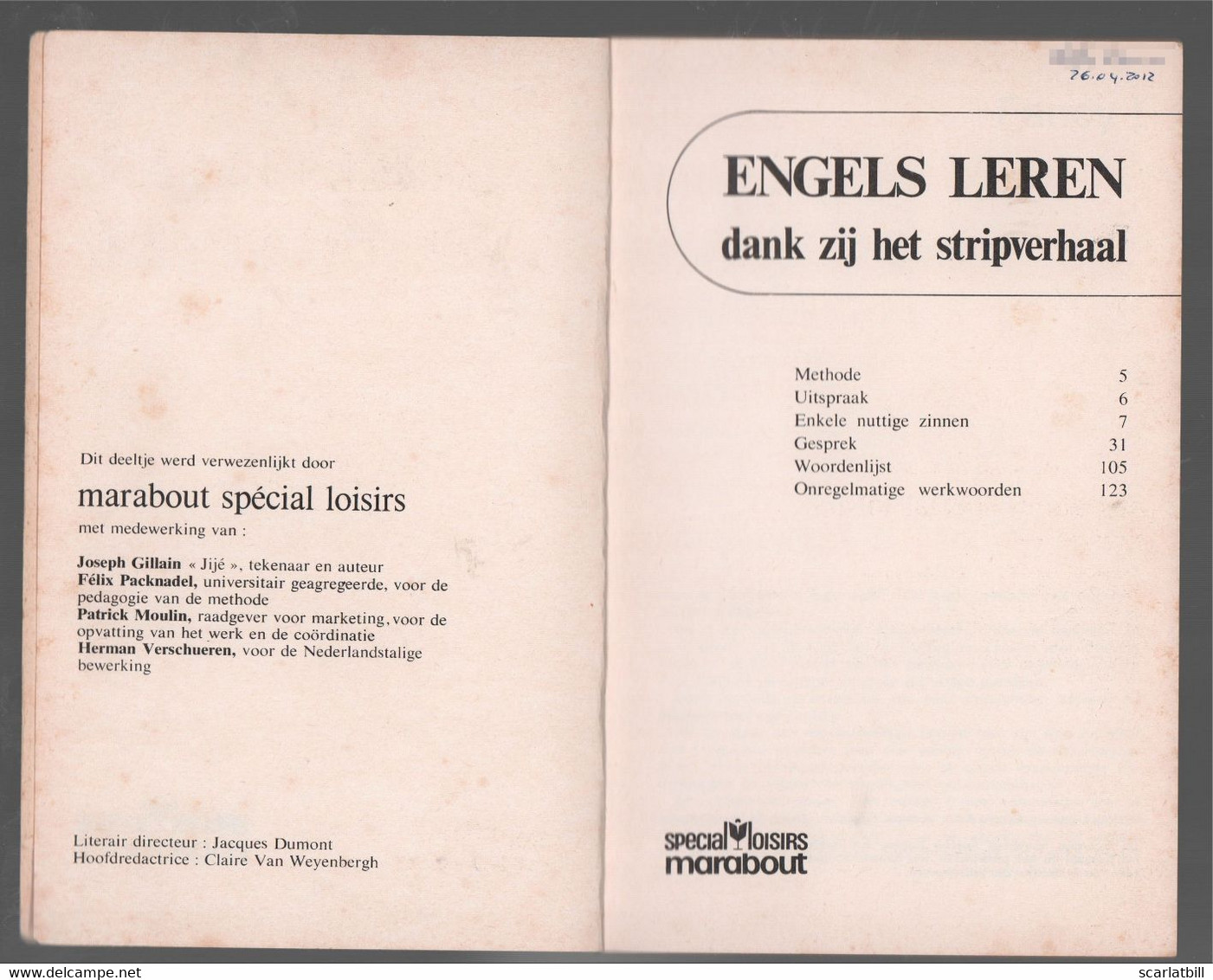 Marabout Spécial Loisirs Engels Leren Dank Zij Het Stripverhaal (Jijé (Joseph Gillain)) 1973 - Altri & Non Classificati