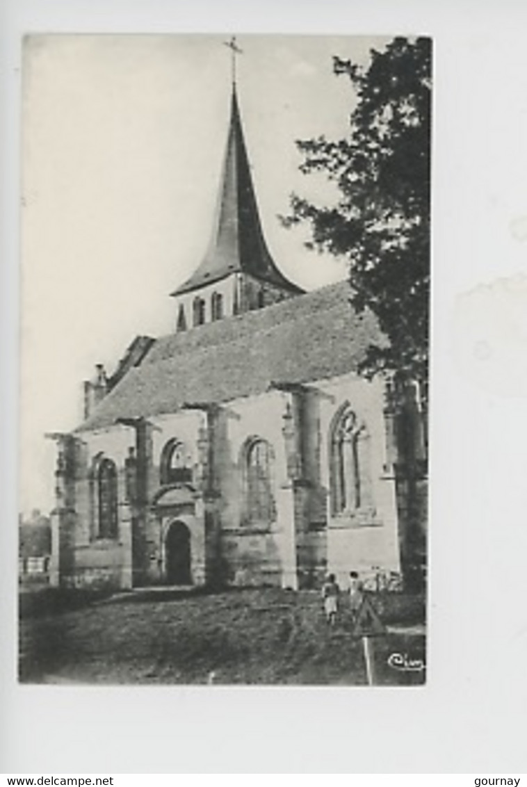 Saint Aubin D'Ecrosville : L'église, Façade Sud  (coll Gillouard) - Saint-Aubin-d'Ecrosville