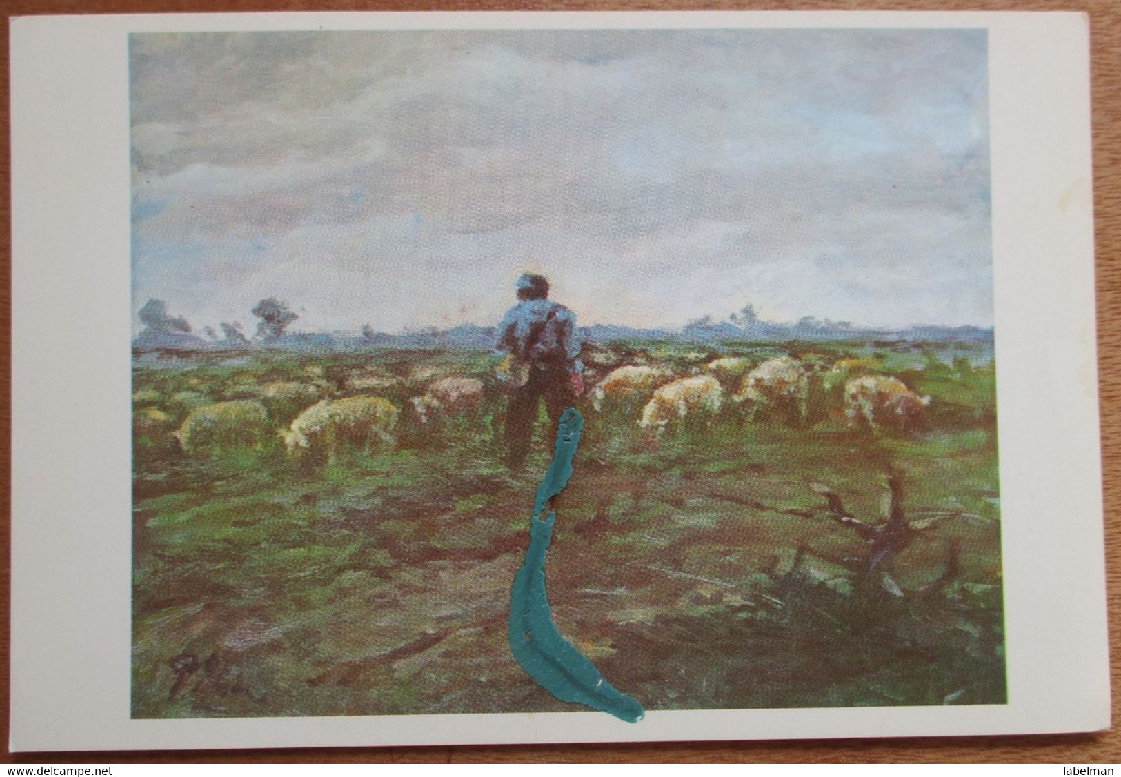 ISRAEL NETHERLANDS MOUTH FOOT PAINTER ARTIST PIETER MOLEVELD JUDAICA CARD POSTCARD CARTOLINA ANSICHTSKARTE - Nieuwjaar