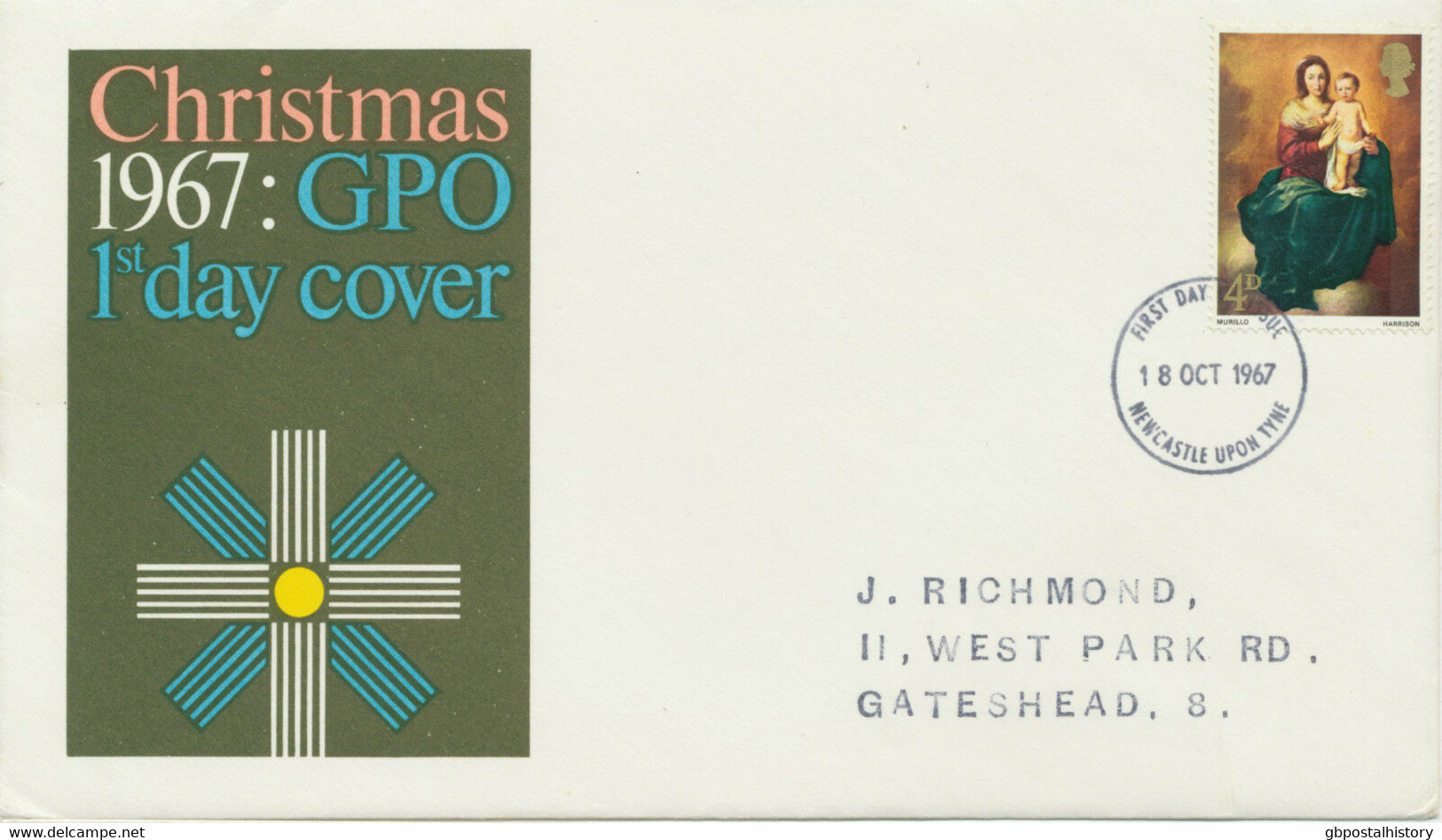 GB „NEWCASTLE UPON TYNE“ Two Superb FDI Strikes (18 OCT 1967) On 2 Superb FDCs - 1952-1971 Pre-Decimal Issues