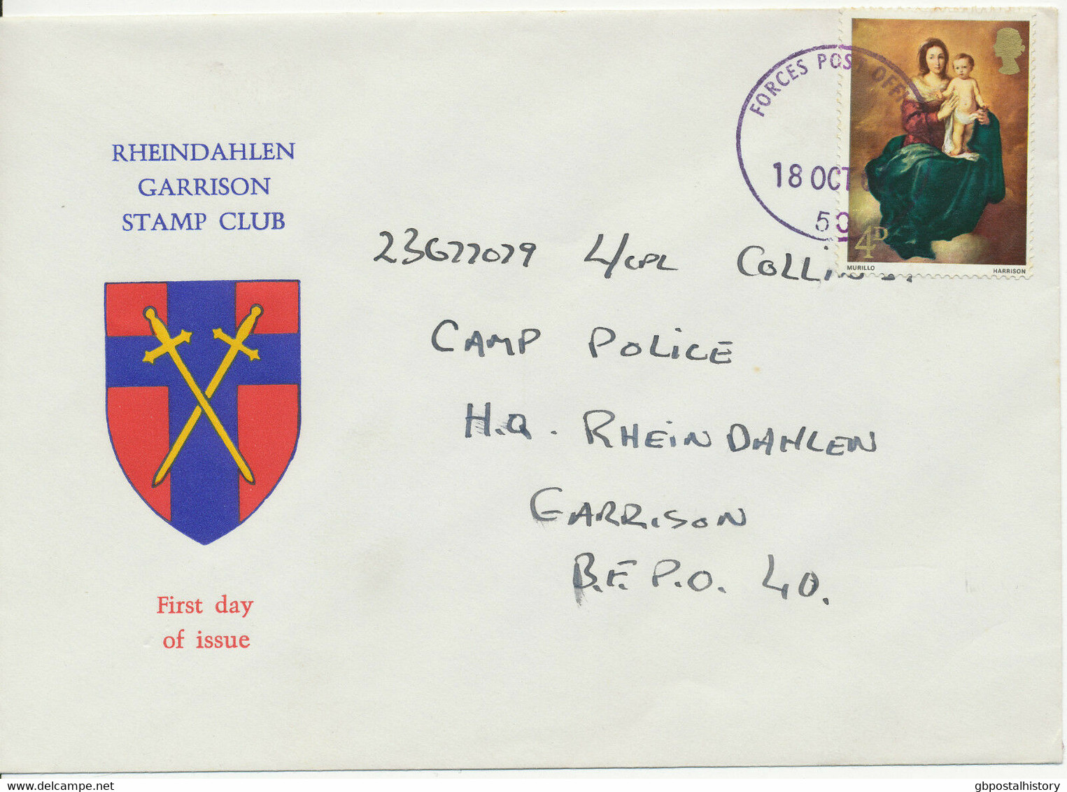 GB 1966 Christmas Superb FDC With BFPS 1000 H/s, Rheindahlen Stamp Exhibition - 1952-1971 Dezimalausgaben (Vorläufer)