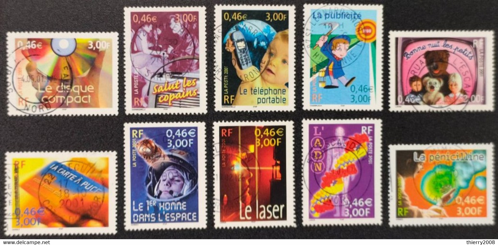 Lot De Timbres De 2000  Avec Oblitération Cachet à Date D'Epoque De 2000/2001  TB - Used Stamps