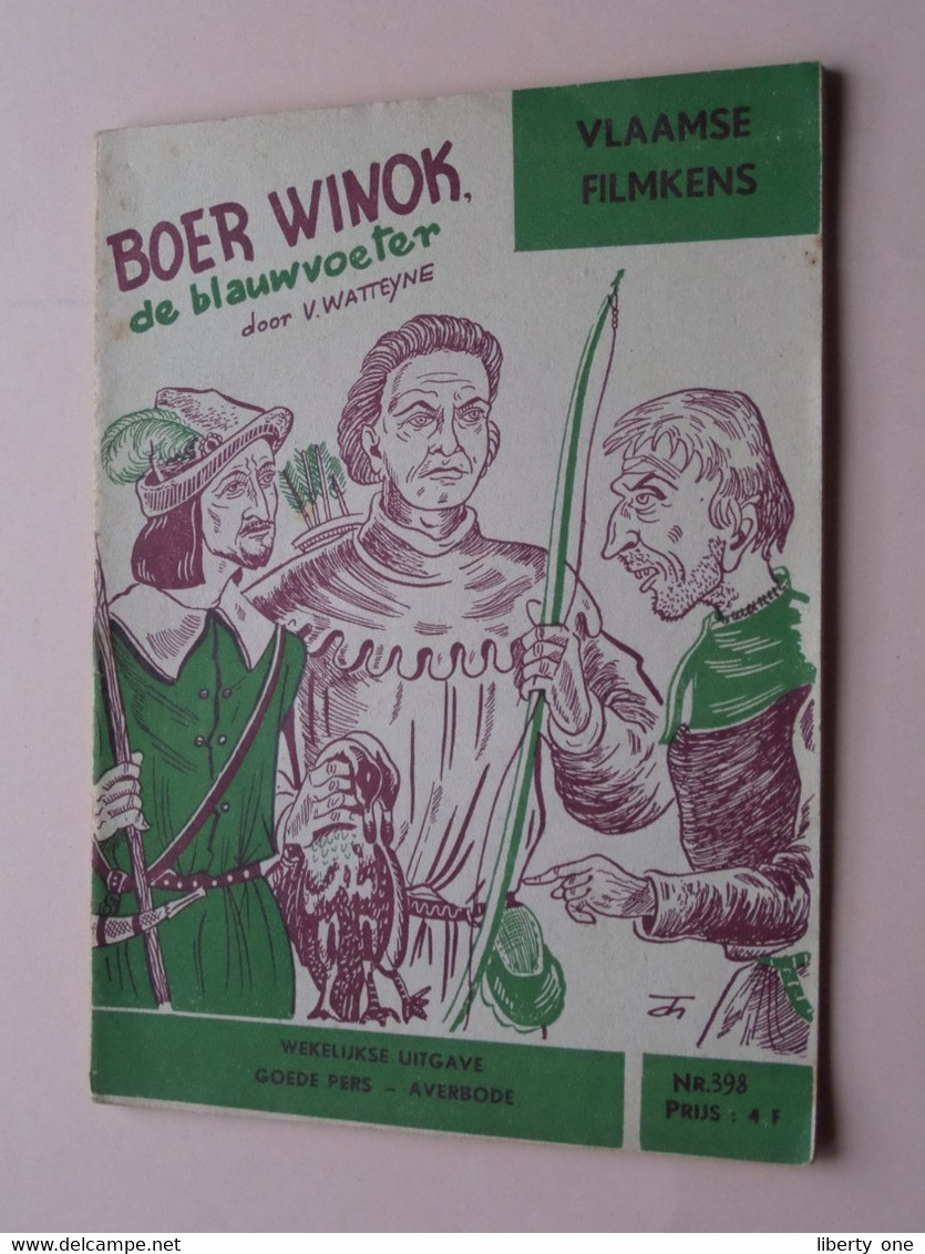 VLAAMSE FILMKENS ( Nr. 398 ) Boer Winok, De Blauwvoeter ( V. Watteyne ) ! - Juniors