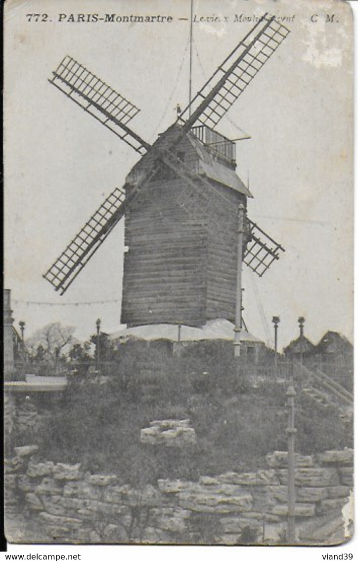 Paris - Le Vieux Moulin à Vent à Montmartre - Non Classés