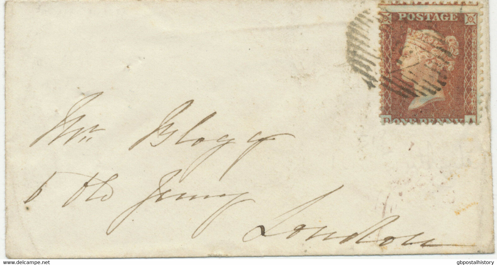 GB 1856 QV 1d Red-brown On Lightly Blue Paper Perf. 14, Variety: Misperforated - Abarten & Kuriositäten