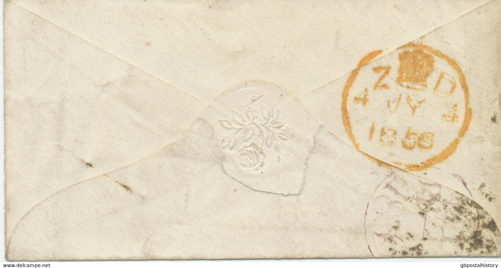 GB 1856 QV 1d Red-brown On Lightly Blue Paper Perf. 14, Variety: Misperforated - Variétés, Erreurs & Curiosités
