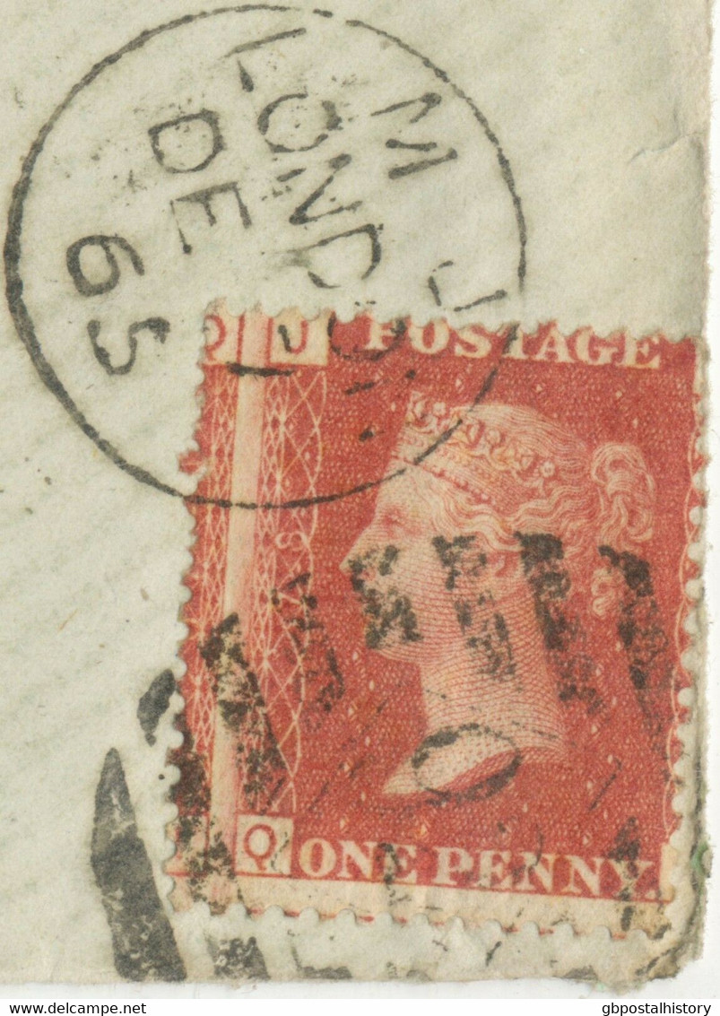 GB 1865 QV 1 D Rose-red Pl.78 (QJ), VERY RARE VARIETY: Totally MISPERFORATED - Plaatfouten En Curiosa