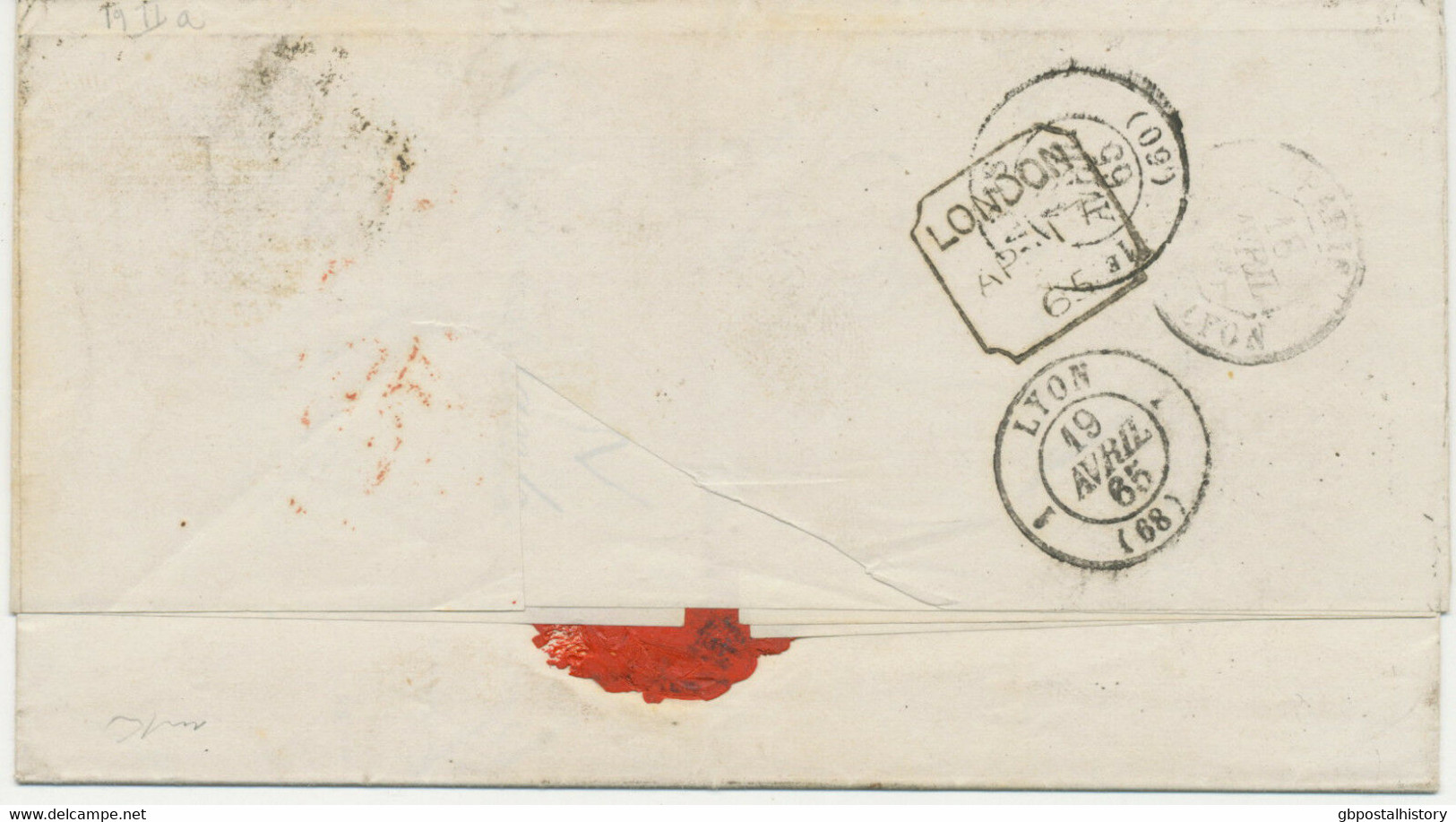 GB 1865 QV 4d Bright Red Small White Corner Letters Pl.4 With Harlines VARIETY - Varietà, Errori & Curiosità