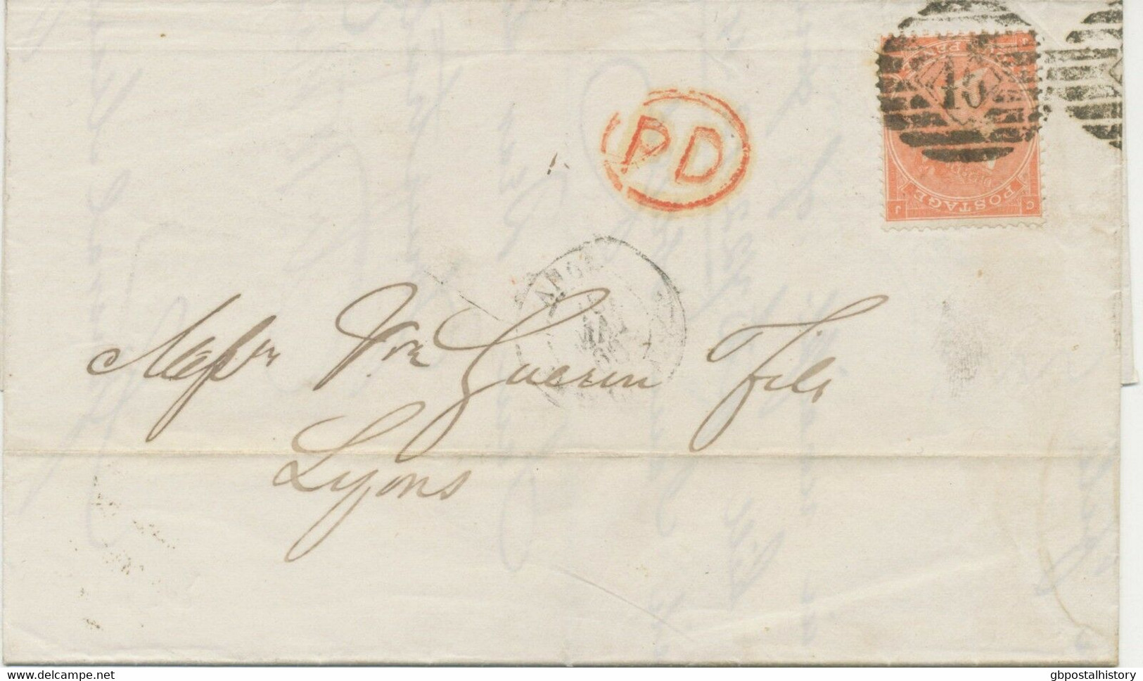 GB 1865 QV 4d Pale Red White Corner Letters Pl.4 W Hairlines INVERTED WMK - Varietà, Errori & Curiosità