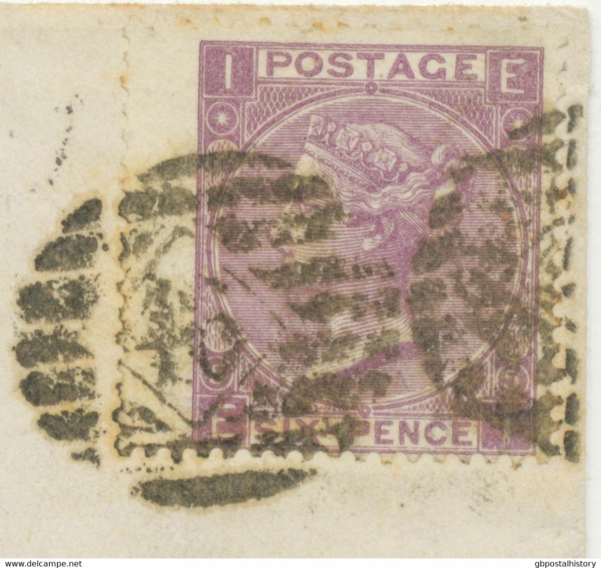 GB 1866 QV 6d Deep Lilac White Corner Letters Pl.5 Wingmargin INVERTED WMK - Abarten & Kuriositäten