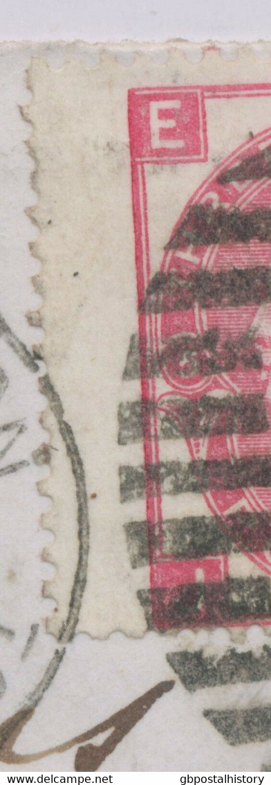 GB 1870 QV 3d Rose Pl.5 Wingmargin VARIETY Duplex PADDINGTON / SPRING-St. / P5 - Errors, Freaks & Oddities (EFOs