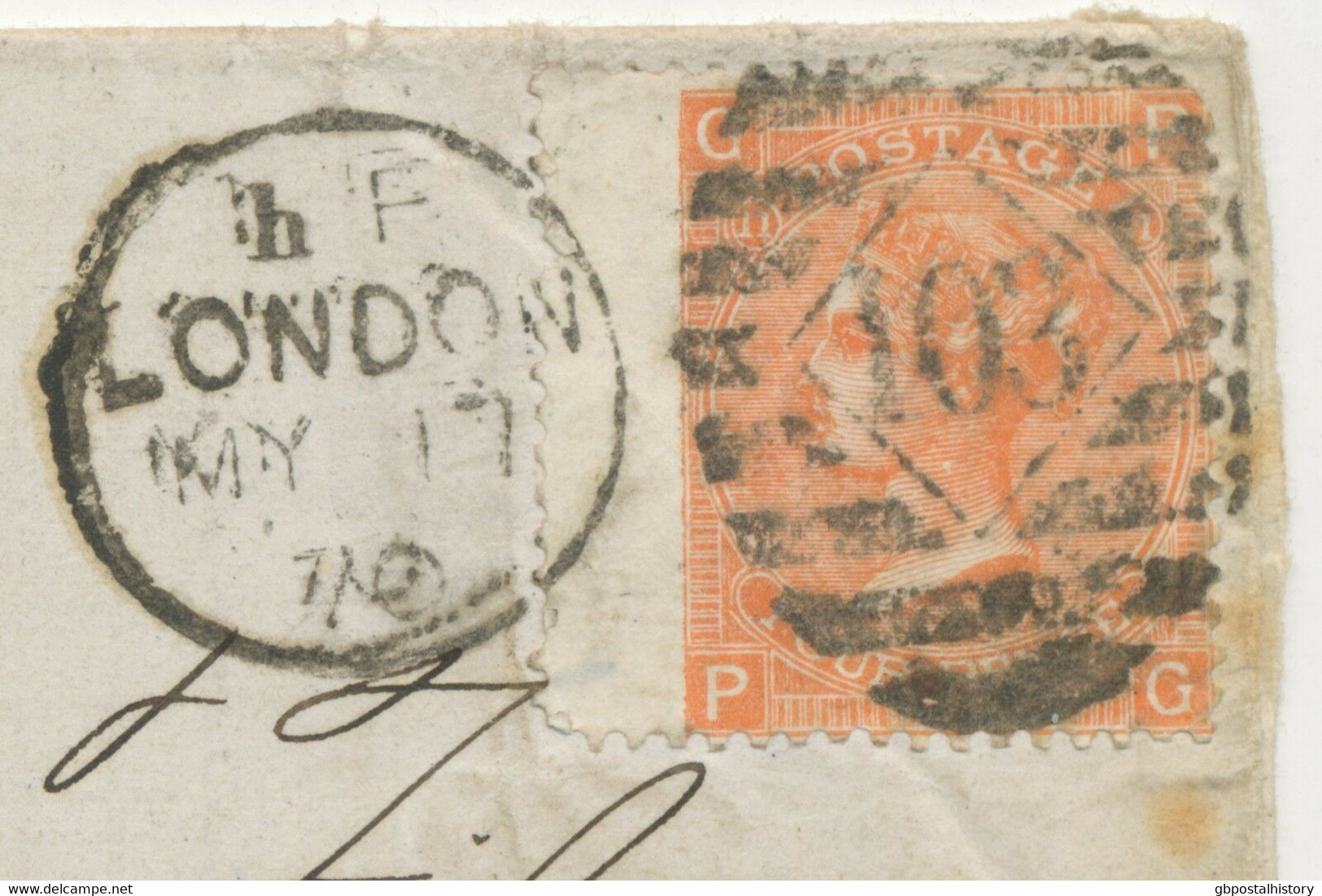 GB 1870 QV White Corner Letters 4d Vermilion Pl.11 Wing Margin (PG) VARIETY Cvr - Errors, Freaks & Oddities (EFOs