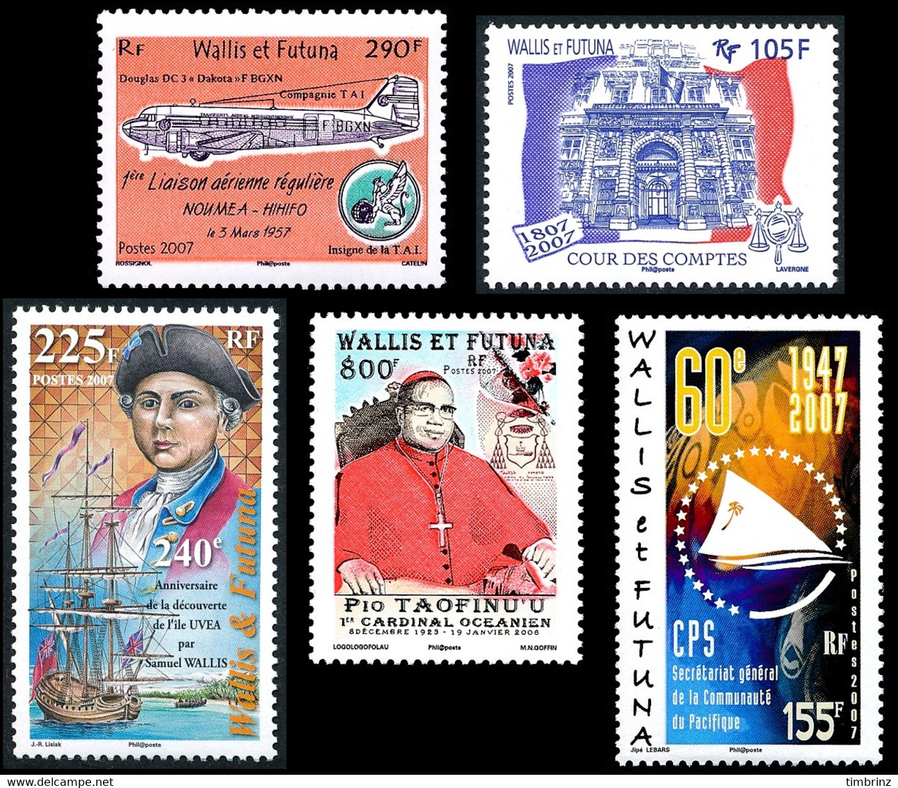 WALLIS ET FUTUNA Année Complète 2007 - Yv. 672 à 690 ** MNH - 19 Timbres  ..Réf.W&F23101 - Años Completos