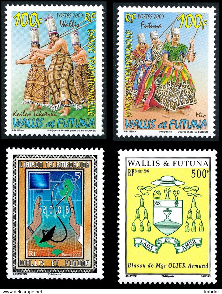 WALLIS ET FUTUNA Année complète 2007 - Yv. 672 à 690 ** MNH - 19 timbres  ..Réf.W&F23101