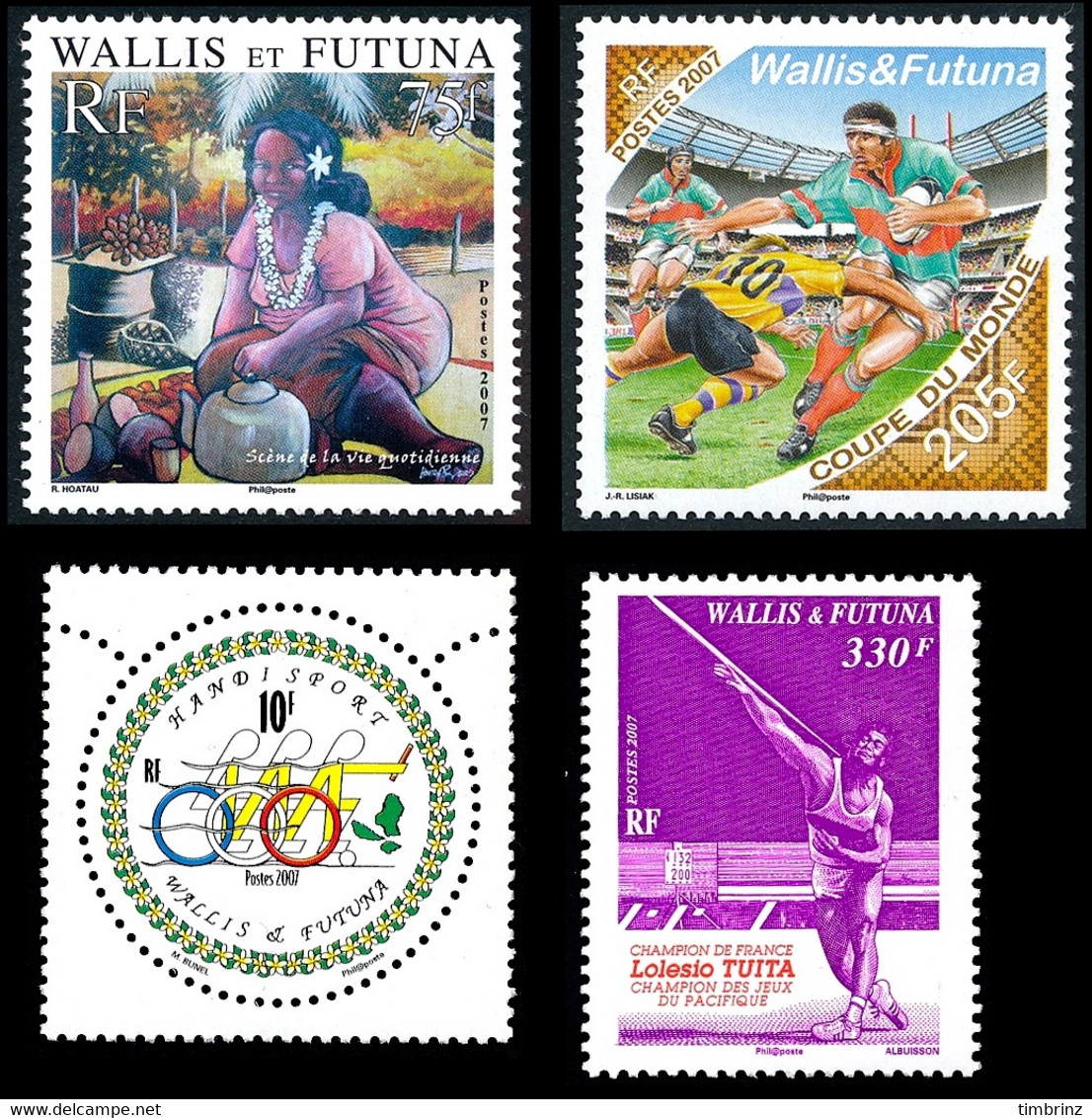 WALLIS ET FUTUNA Année complète 2007 - Yv. 672 à 690 ** MNH - 19 timbres  ..Réf.W&F23101