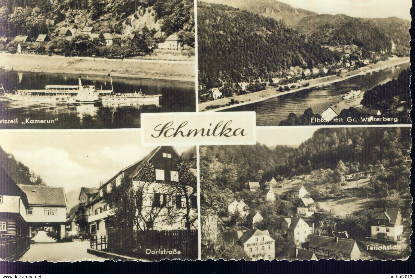 Rarität MB Schmilka - Wohnhäuser In Der Dorfstraße - Dampfschiff Im Ortsteil Kamerun - Gasthaus Zu Mühle 17.5.1968 - Schmilka